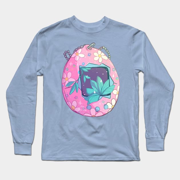 90s Nostalgia Series: Flower Tamagotchi Long Sleeve T-Shirt by paintdust